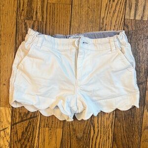 Crown & Ivy White Scalloped Shorts